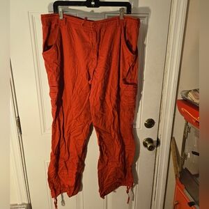 Vintage Metrostyle Size 18 Red Cargo Pants Y2k Grunge Streetwear Pockets
